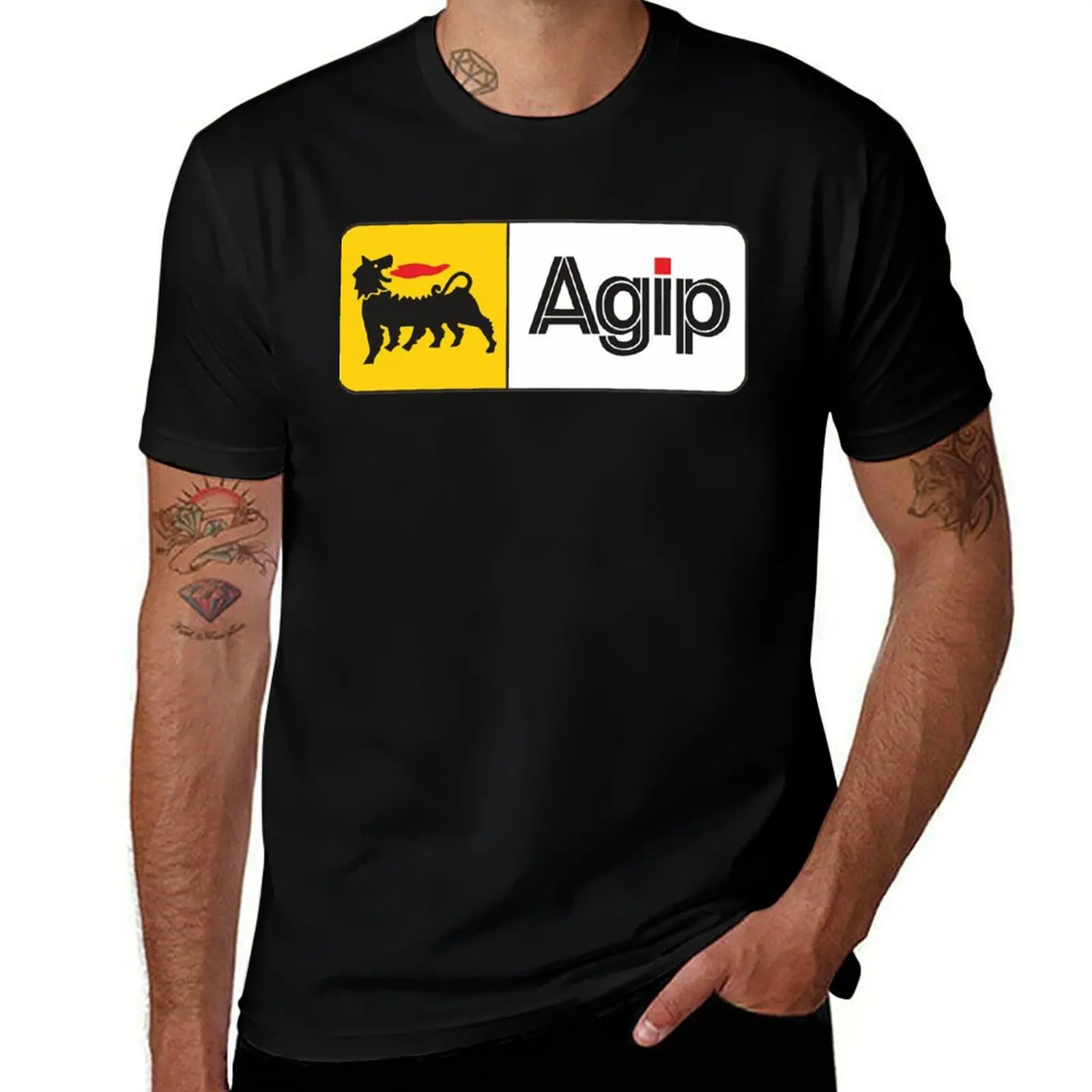 

Agip Logo Merchandise T-Shirt Summer Print Short Sleeve Tee
