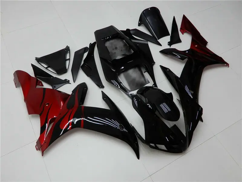 For YZF R1 2002 2003 ABS Plastic Injection Motorcycle Fairing Kit Bodywork with Heat Shield and Bolt Box