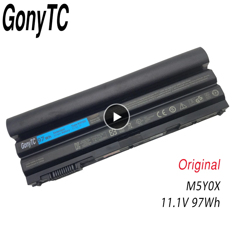 Batería Original M5Y0X 97Wh para Dell Latitude E6530 E6540 E6430 E5520 E5530 E5420 T54FJ X57F1 PRRRF 312-1163 batería del ordenador portátil