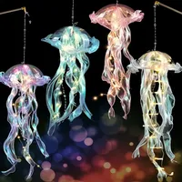 Lamp Flower Lamp Bedroom Night Light Glowing Jellyfish for Home Garden Party Festival Atmosphere Decoration Creative Gifts