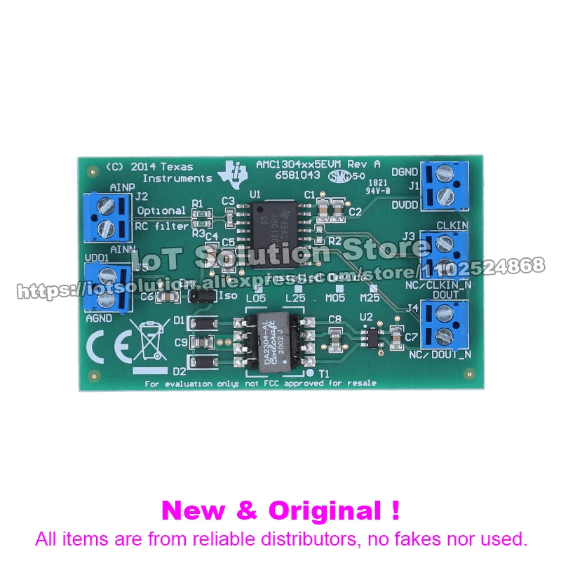 AMC1304M25EVM AMC1304M25 evaluation module for reinforced isolated modulator with LDO regulator and ±250-mV input