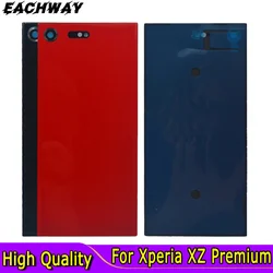 New For Sony Xperia XZ Premium Back Housing Glass Rear Battery Cover Door Housing Case Replacement Parts XZP G8141 Back Cover