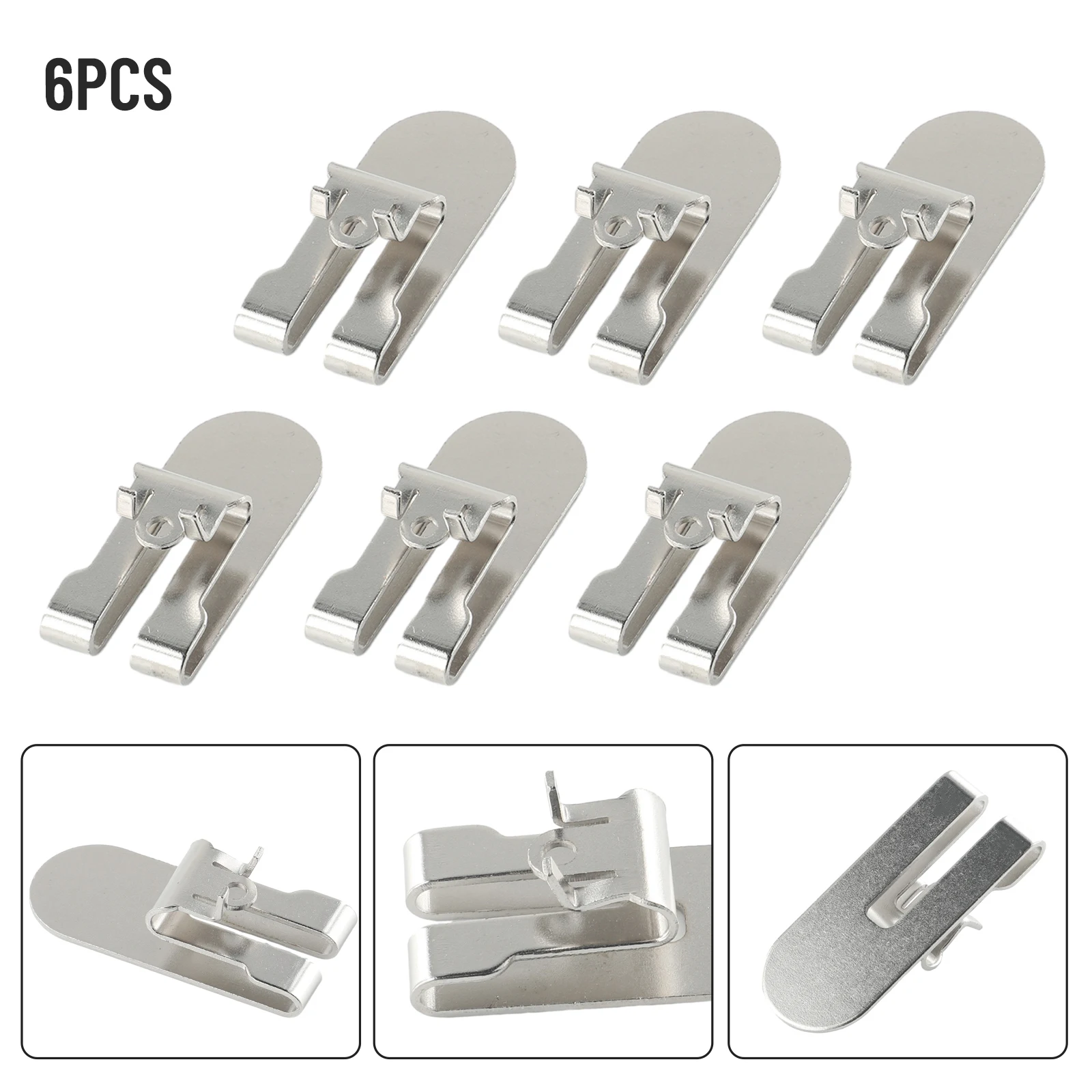 6pcs N435687 Belt Clip With Screw For DCF620 DCF620B DCF622 Drywall Screwgun Steel Belt Clip With Screw Power Toolp Parts