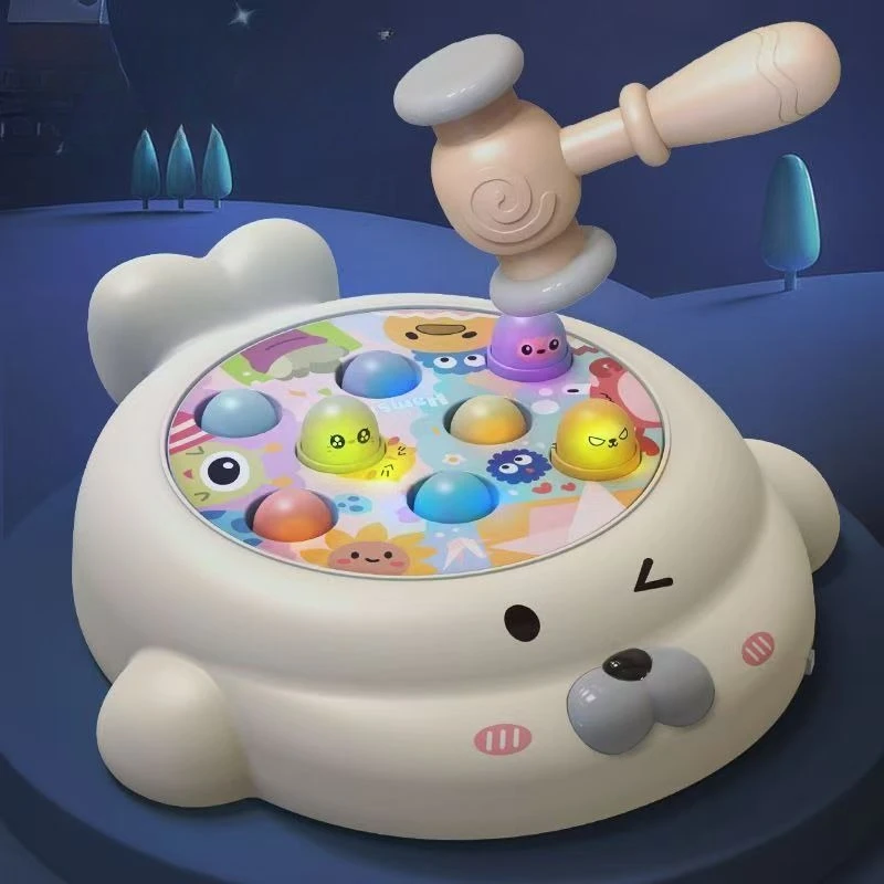 Childrens Sound Light Darting Mouse Turning Knocking Toy for Babies Toddlers Boys Girls Toys  Early Education for Infants Gifts