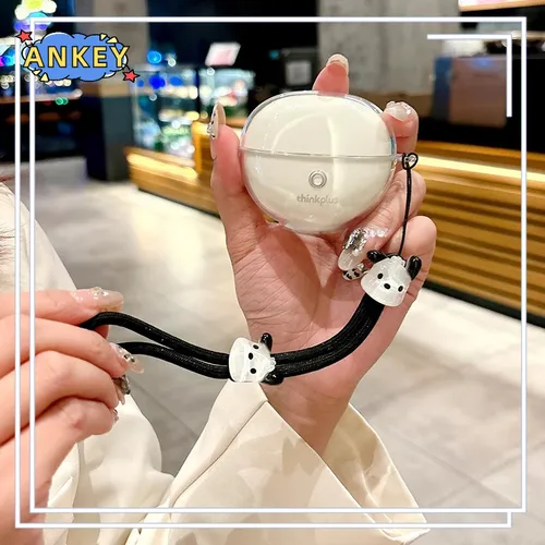 Imagen 2 del producto Funda de silicona transparente para auriculares Lenovo LP25, auriculares para perros, funda protectora suave impermeable para auriculares, piel con gancho