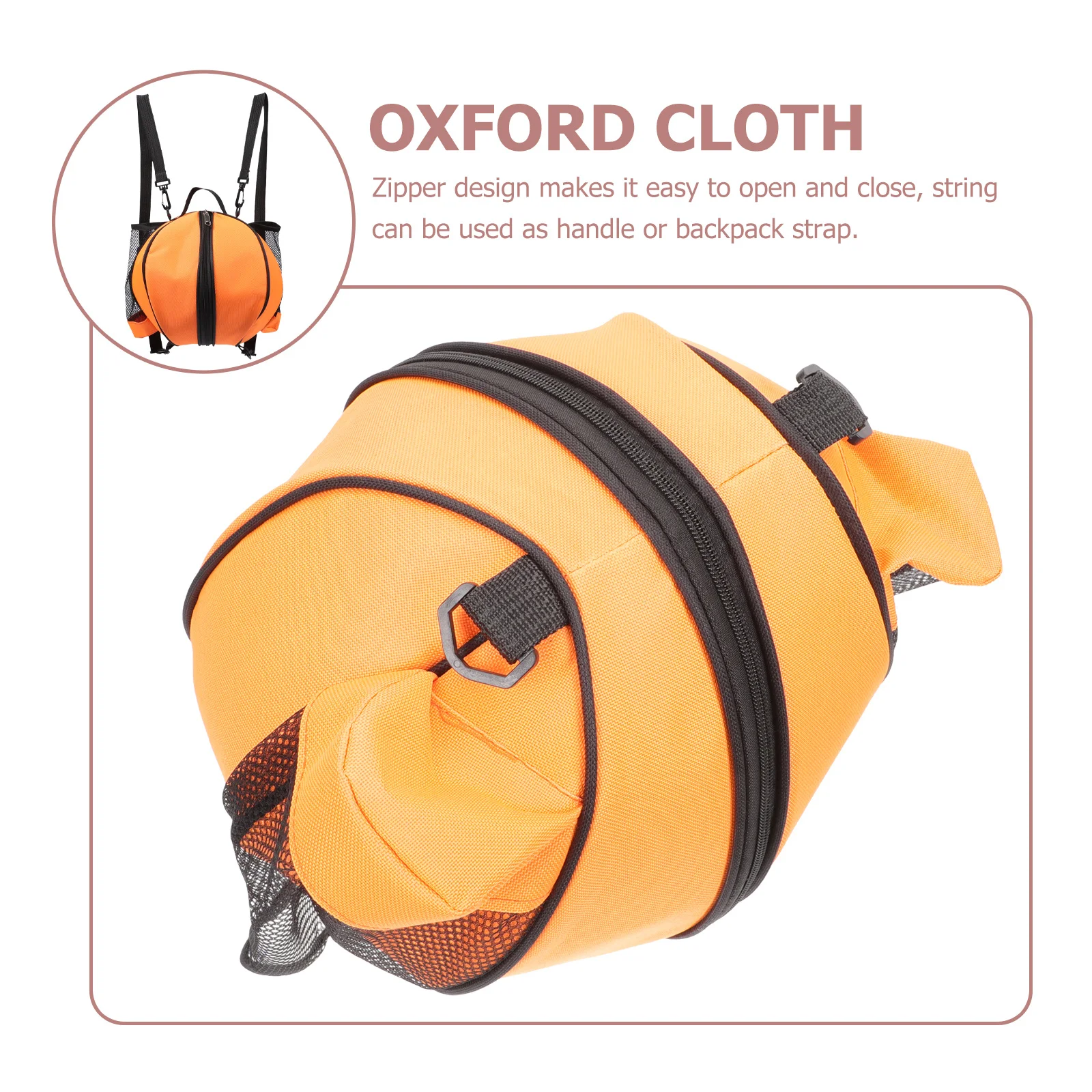 1 conjunto de mochila de basquete oxford pano durável design com zíper grande capacidade saco de armazenamento de bola para viagens escola mochila de futebol