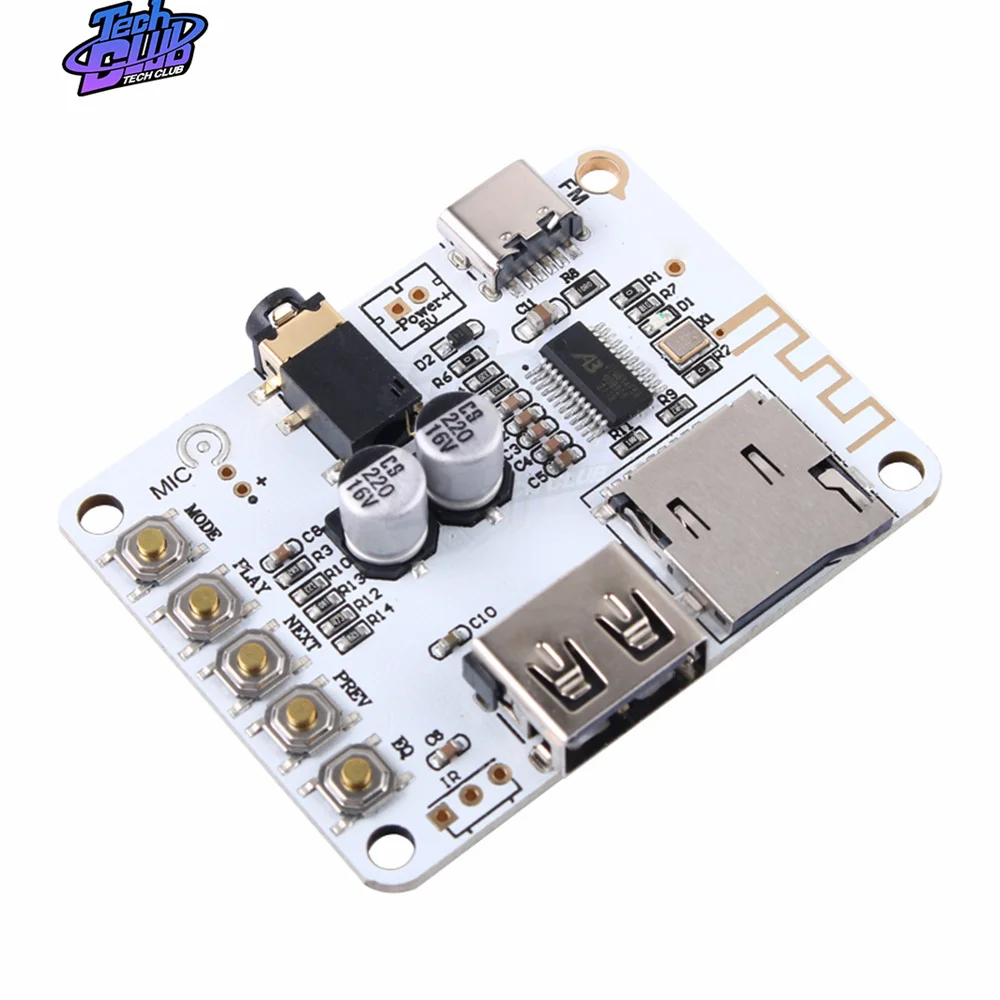 V5.0 V4.2 scheda ricevitore Audio compatibile con Bluetooth Slot per scheda Tf USB riproduzione uscita preamplificatore modulo musicale Stereo Wireless 5v