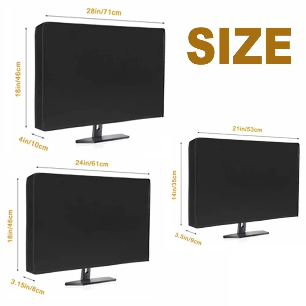 غطاء غبار لشاشة الكمبيوتر من قماش أكسفورد، شاشة مكتبية سميكة مقاومة للغبار، متعددة الأحجام ومضادة للارتداء #6