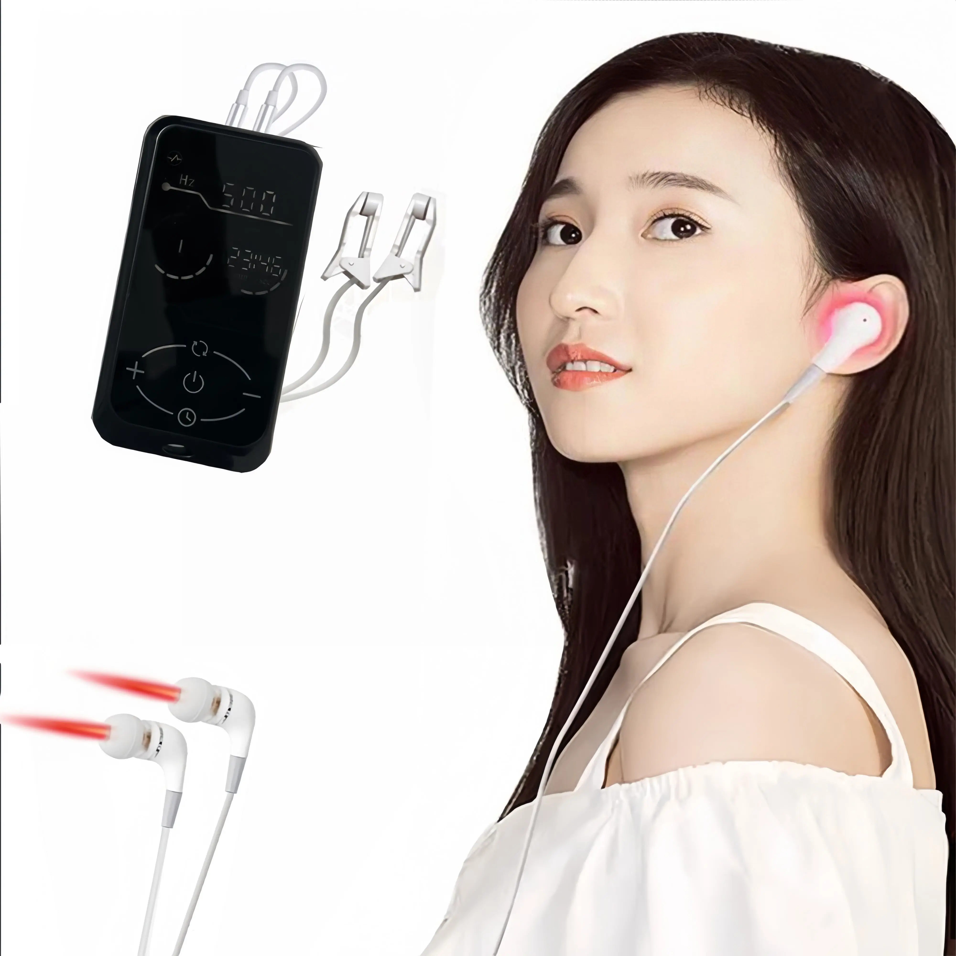 Ear Clip Type Intelligent Sleep Device Micro-current CES Massage Pulse Sleep Aid Rechargeable Household Sleeping Apparatus