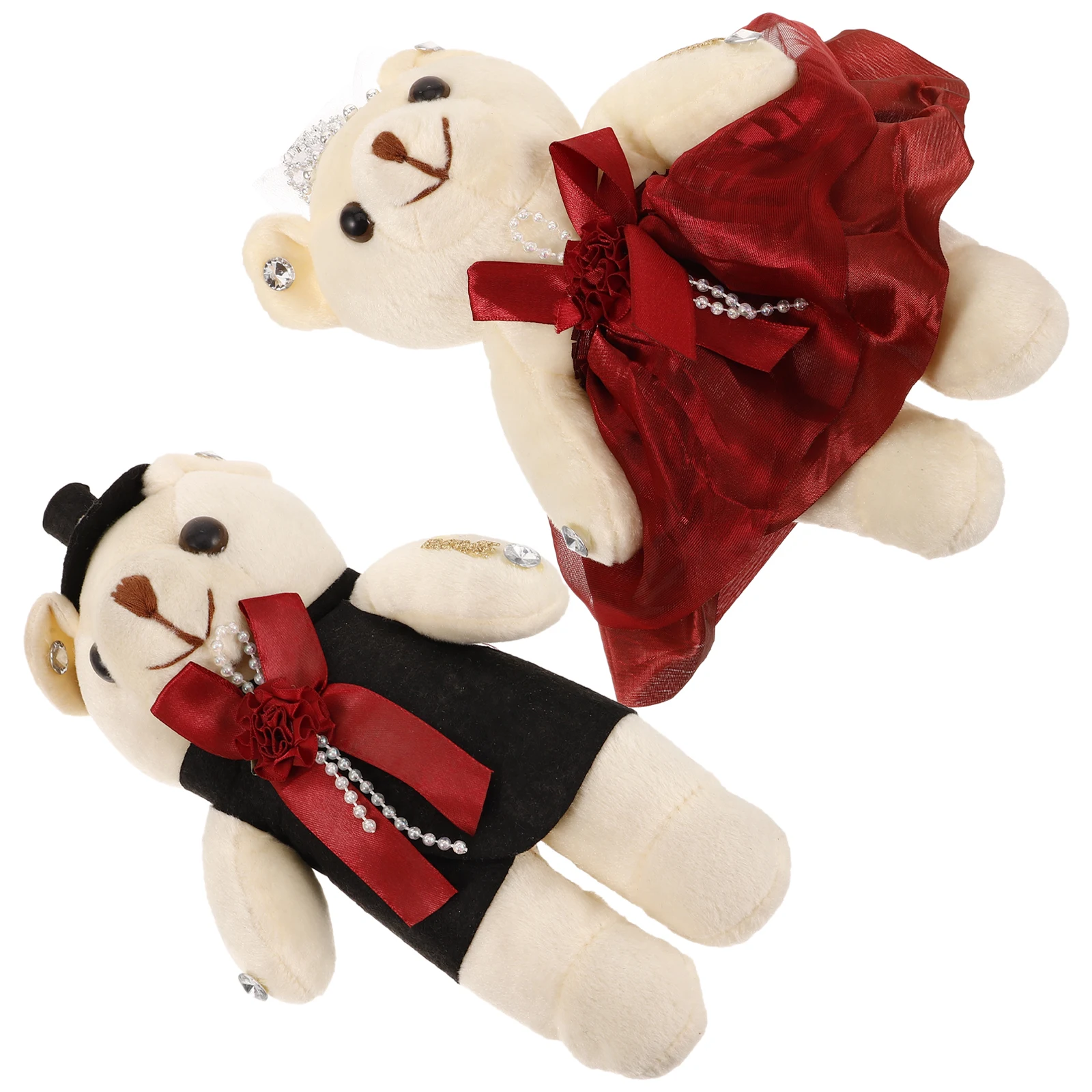 

Two-color Bear Decoration Creative Valentine Ornament Wedding Gift Wrapping Valentines Stuffed