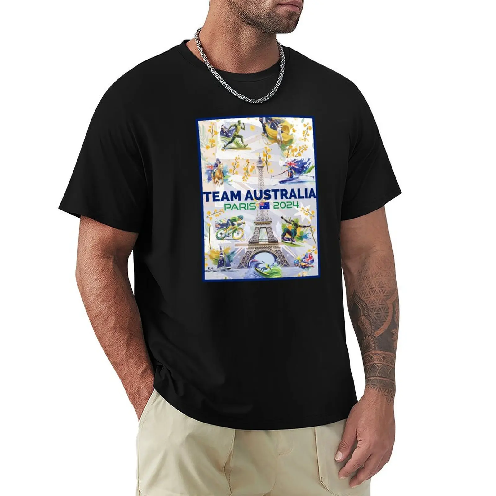 Team Australia #2 T-Shirt Work Wear Simple Tee Shirt