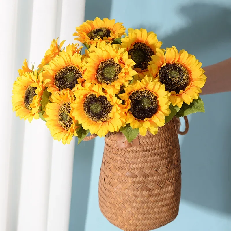 Artificial Sunflower European Latin Style Single Sunflower Simulation Flower Home Decoration Pastoral Style Sun Bouquet