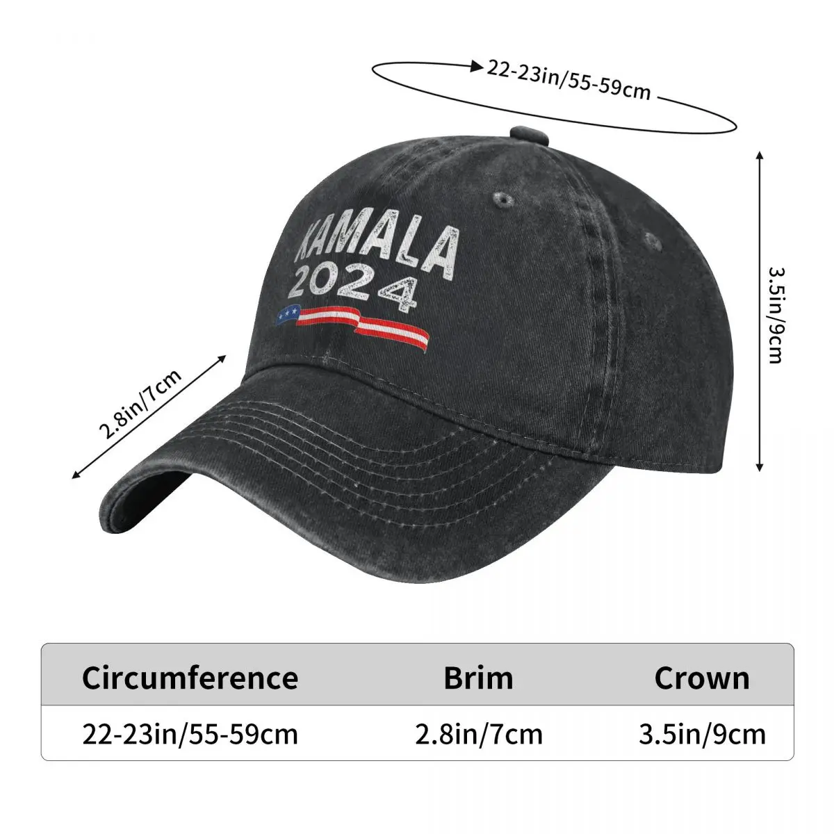 Kamala Harris 2024 Election Joe Biden Baseball Caps Accessories Vintage Distressed Washed Dad Hat for Men Women Outdoor Workouts