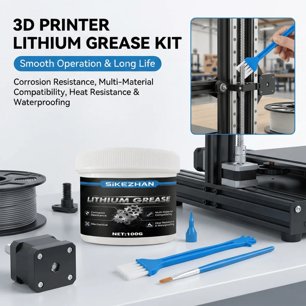 

Литиевая смазка для 3D-принтеров – Смазка и снижение шума, высокотемпературная, антикоррозийная, для направляющих/ходовых винтов/подшипников + щетка