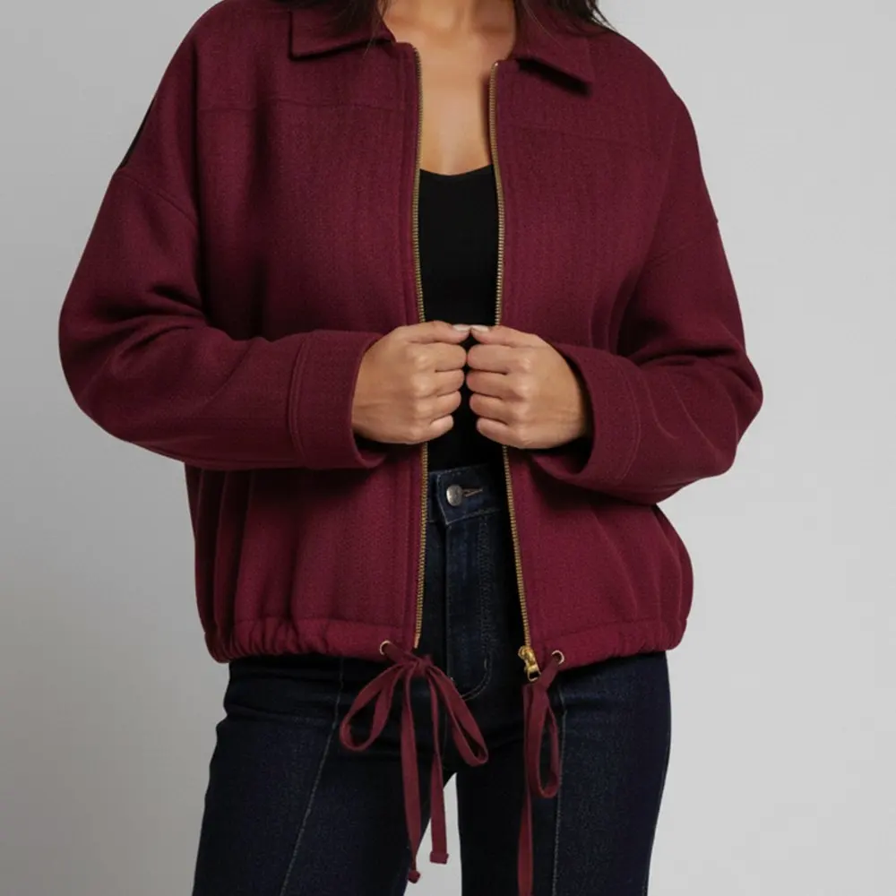 

Casual Round Neck Jacket Autumn Winter Clothes With Button Decoration Women's Top Class Fashion Outerwear