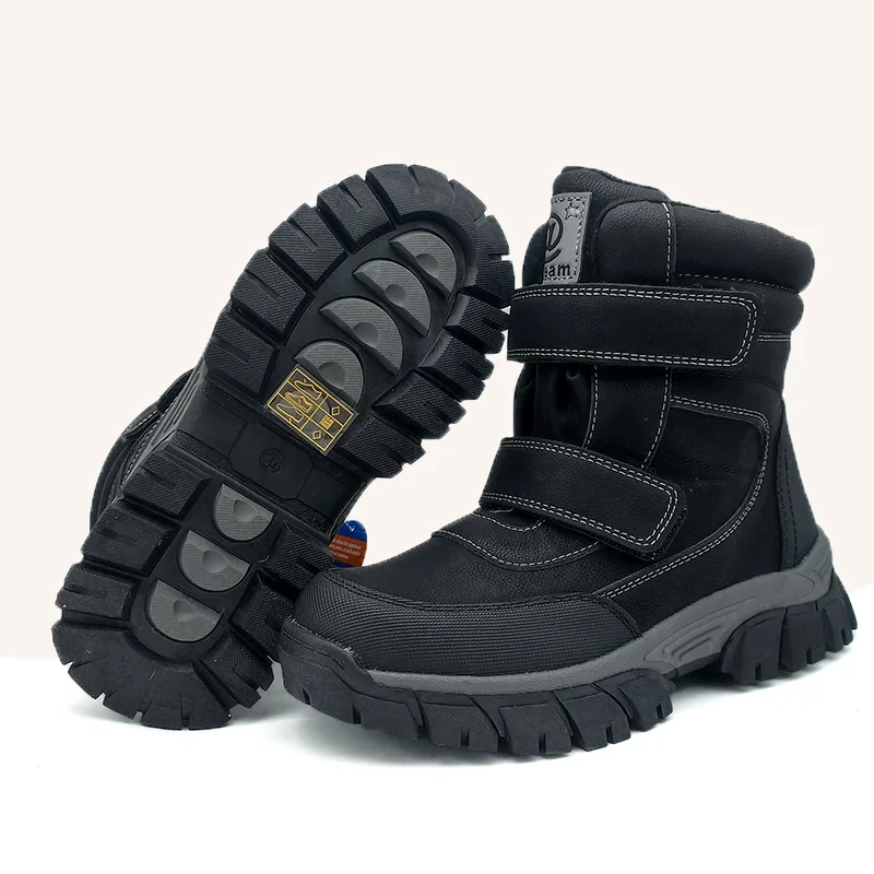 

NEW 1pair Waterproof Boy Wool Snow Boots Winter Warm Leather Ski Children Boot,-40 or -30 degrees Kid Boot