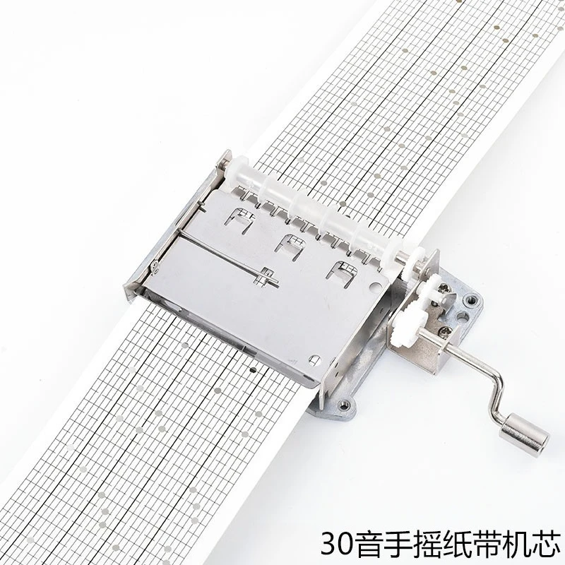 15 Note 30 Note Hand Crank Paper Strip Music Box Movement DIY Handmade Mechanical Music Core