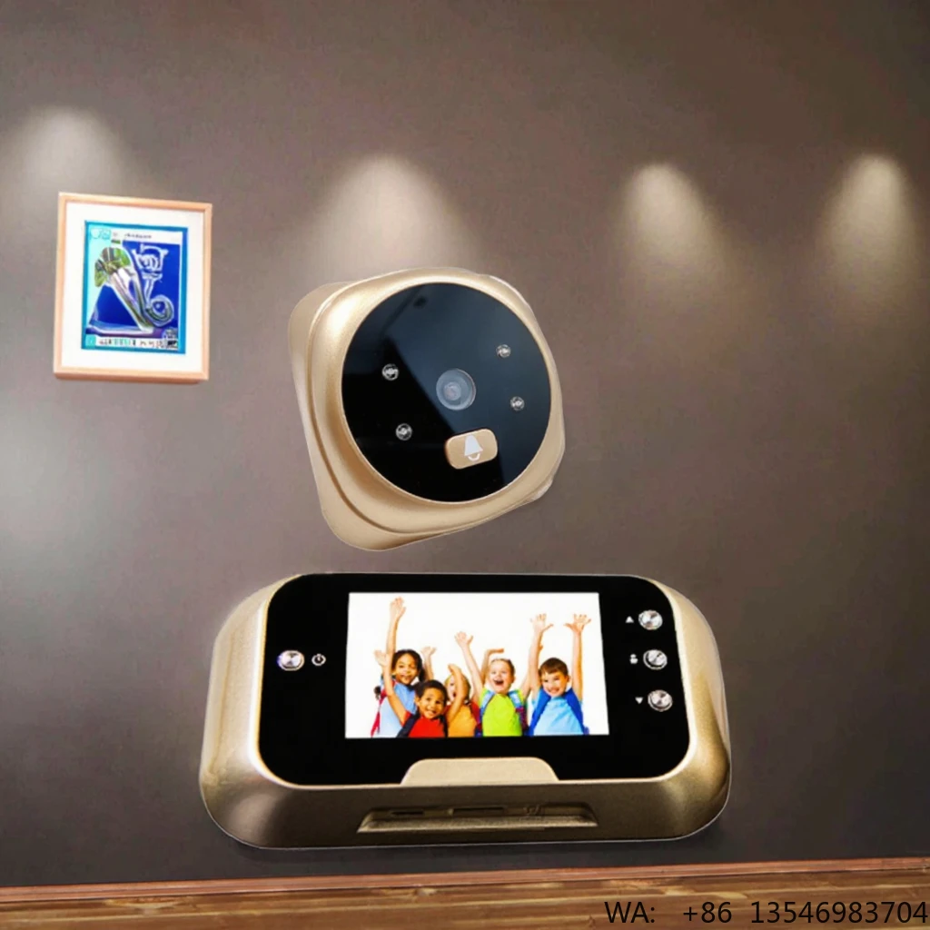 

Smart Door Viewer 3-Inch Electronic Eye Digital Doorbell Wireless Camera with Battery Power and One-Way Intercom