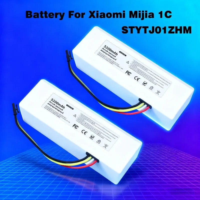 

️️️14.4V 12800mAh 4S1P 4S2P Li ion 18650 Battery Pack for robot vacuum cleaner Xiaomi Vacuum Mop 1C STYTJ01ZHM P1904-4S1P-MM