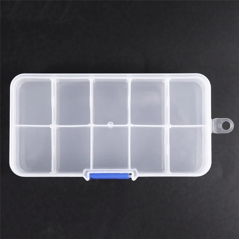 3X 1 ~ 10 구획 플라스틱 보관 상자 투명 진주 핀 쥬얼리 도구 작은 액세서리