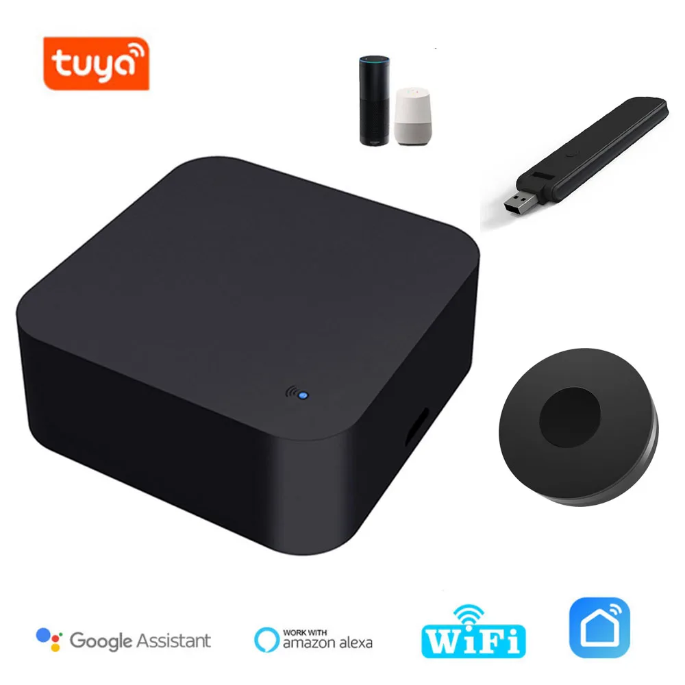 Tuya Wifi 2.4Ghz زيجبي جهاز تحكم عن بعد بالأشعة تحت الحمراء لتكييف الهواء التلفزيون ميديا صندوق فك التشفير IR جهاز التحكم عن بعد بالترددات اللاسلكية