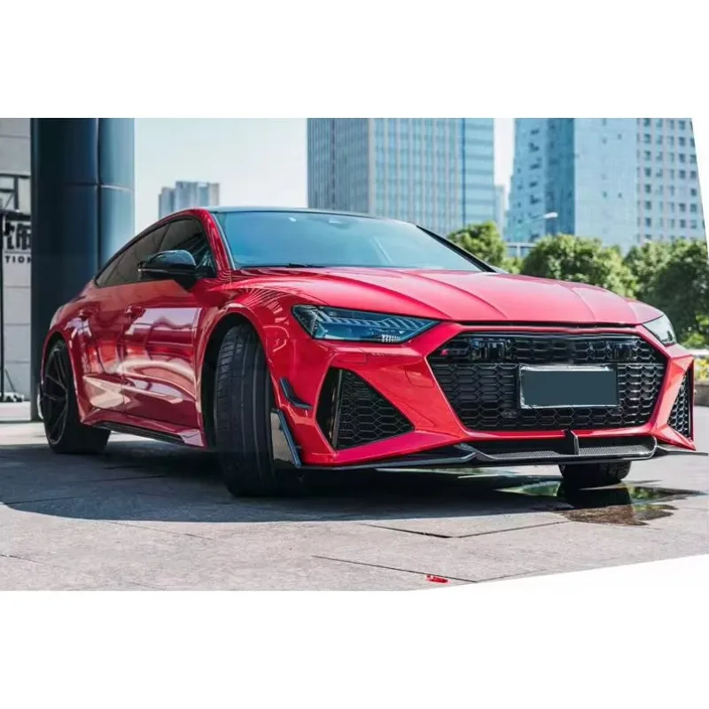 Prepreg Carbon Fiber RS7 Front Splitter Lip For Audi RS7 C8 Sportback 4-Door 2020- 2021 - view 3