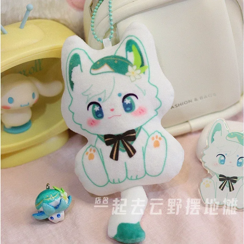 Game Genshin Impact Alhaitham Raiden Shogun Yae Miko Mini Cat Series Dango Cute Plush Doll Kawaii Pendant Cosplay Toys Gift 15cm