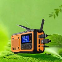 DAB376BT Crank Radio DAB+FM BT Emergency Radio with 5000 mAh Battery Solar with Alarm Clock Hand Crank Blackout Emergency use
