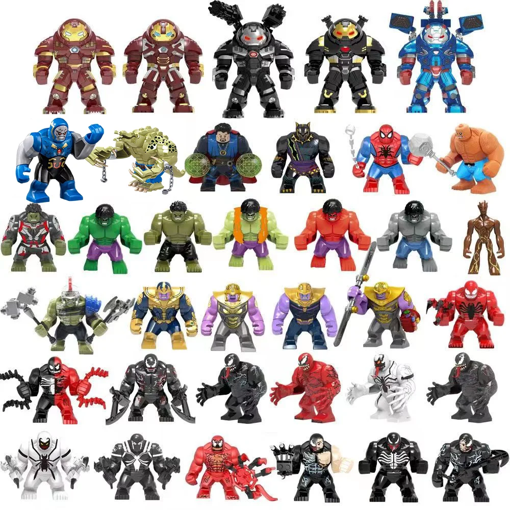 Marvel Legendary Superhero Spider Man, Hulk, Iron Man, Building Block Avengers movies, full series of character building block a