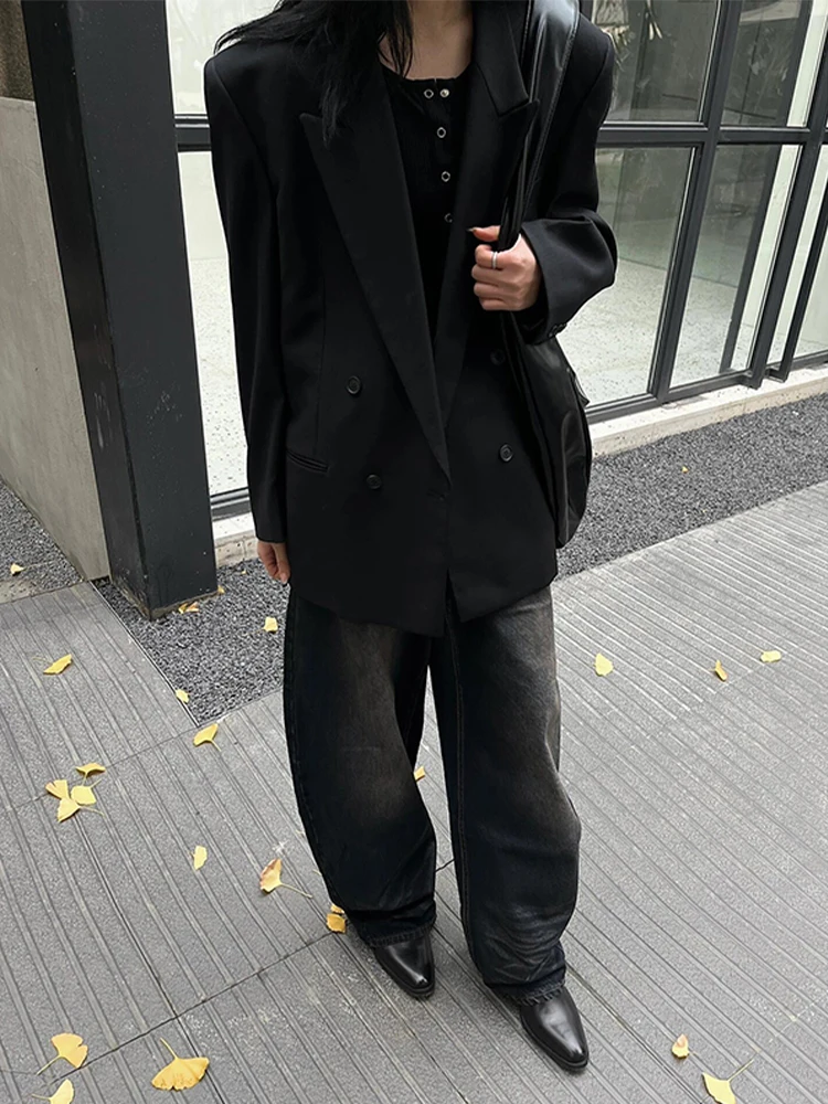 秋冬 レディース ダークアカデミア ジーンズ アビ トラッシー Y2K ロングパンツ バギーデニムパンツ 日本風 原宿 2000年代 ワイドレッグ グランジ