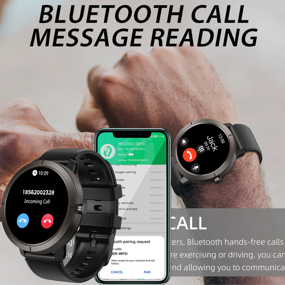 2025 New Smartwatch For Man Built-in GPS 1.32inch AMOLED Display Bluetooth Call Sports 5ATM Waterproof Smart Watch Woman Men