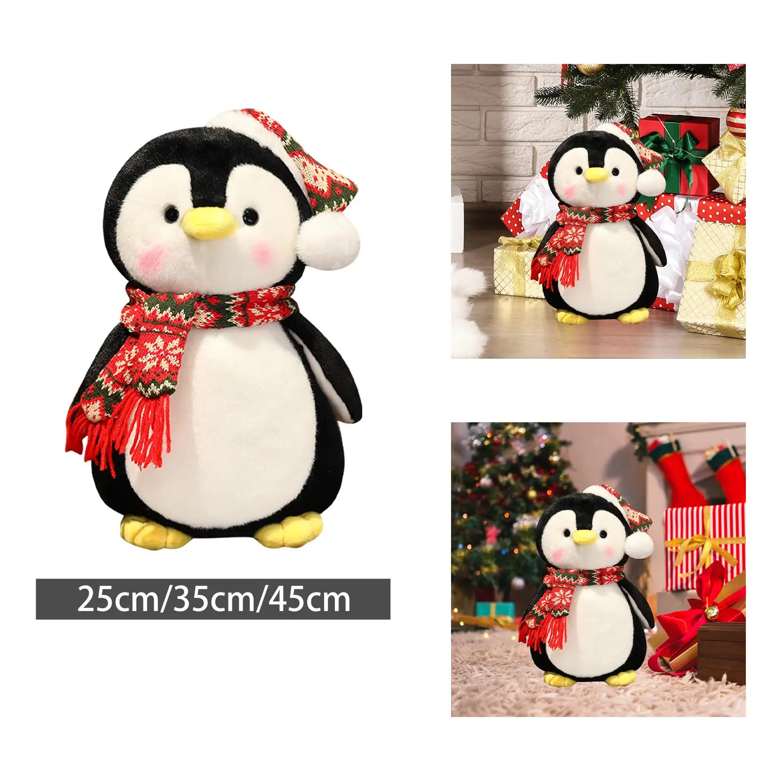 Penguin Plush Toy Thanksgiving Party Favors New Year Gift Christmas Adorable Plush Toy for Boys Girls Family Kids Teens Children