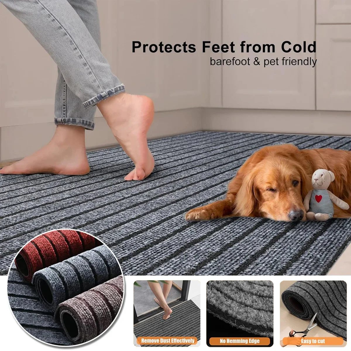 

1PC Household Mat Anti Slip and Oil Proof Household Kitchen Hallway Hotel Entrance Welcome Commercial Carpet Staircase Foot Mat