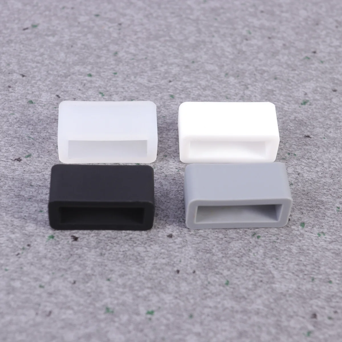 4pcs 14Mm Silicone Watch Bezel Activity Ring Replacement Strap Buckle For Smartwatch Adjustable Glue Gasket Watchstrap Looping