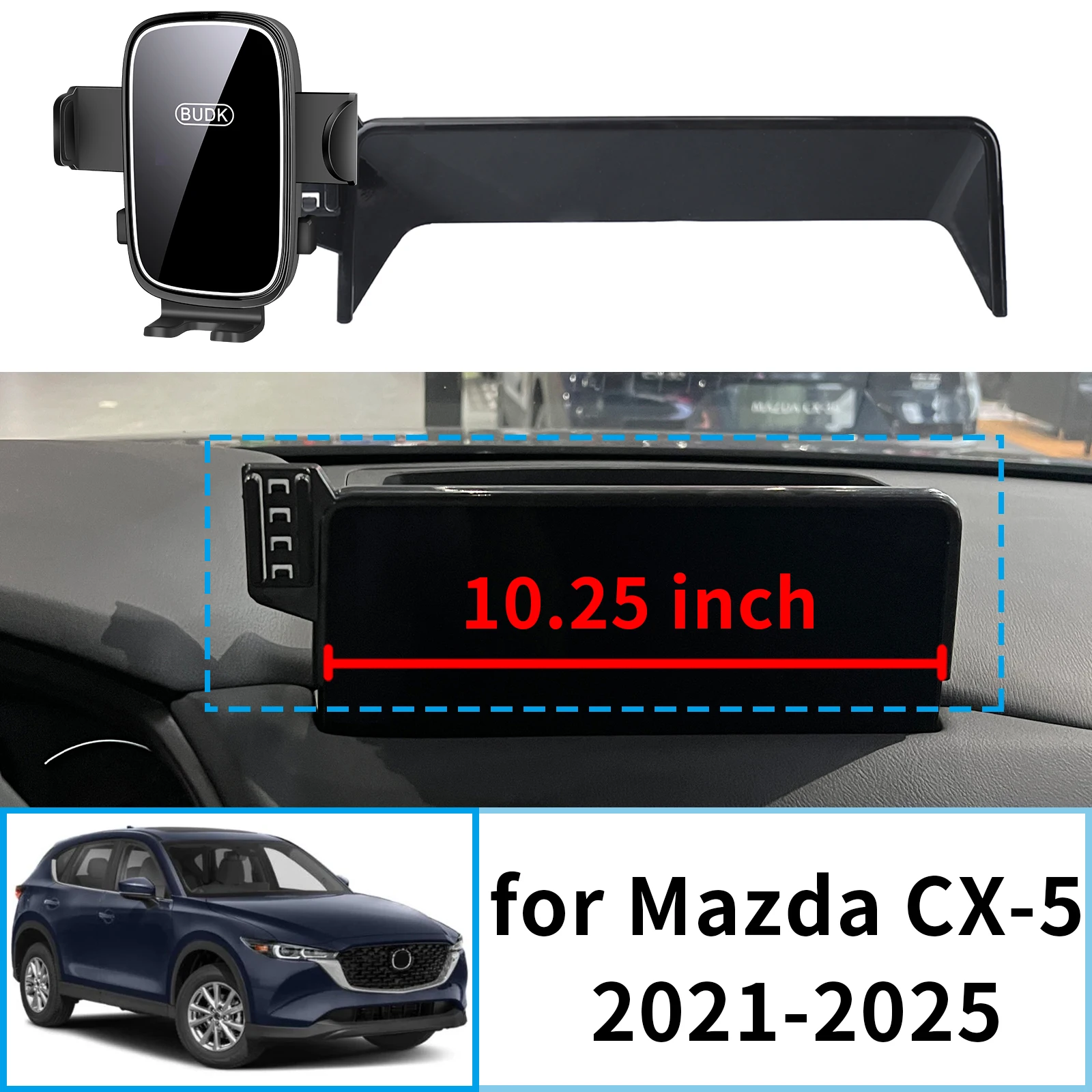 

fit for Mazda CX-5 2021 2022 2023-2025 CX5 KF Stable Clip-On Phone Holder​​ Mount Screen Base No Vibration​ Car accessoires