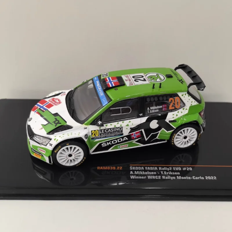 

IXO 1:43 Scale FABIA R5 EVO #20 2022 Alloy Simulation Car Model Static Collection Decorated Holiday Gifts Toys