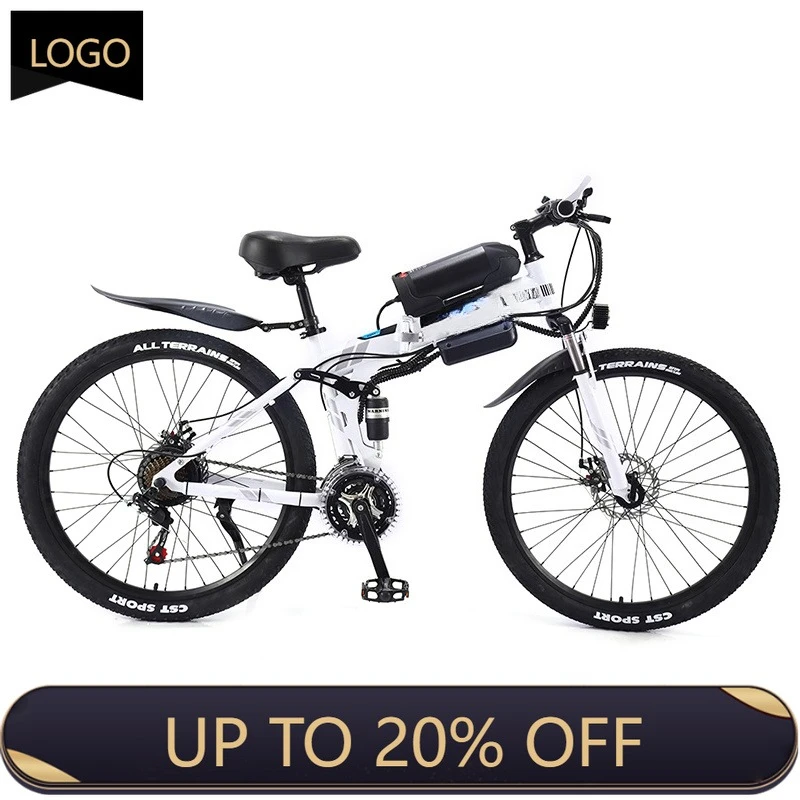QQA The Hottest and Best Electric Bike 36V 10AH Battery 26 Inch 21 Speed Steel Electric Foldable Bike Range Power 30-45 Km