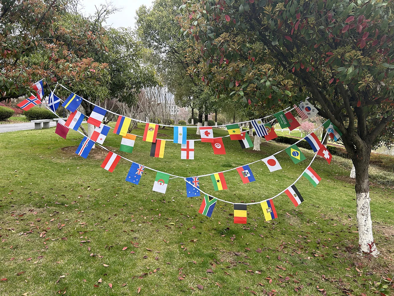 14x21cm 48pcs 2026  World Flag International Flag Small Flag Hanging Flag Bar Store Supermarket Football cup Event Garlands