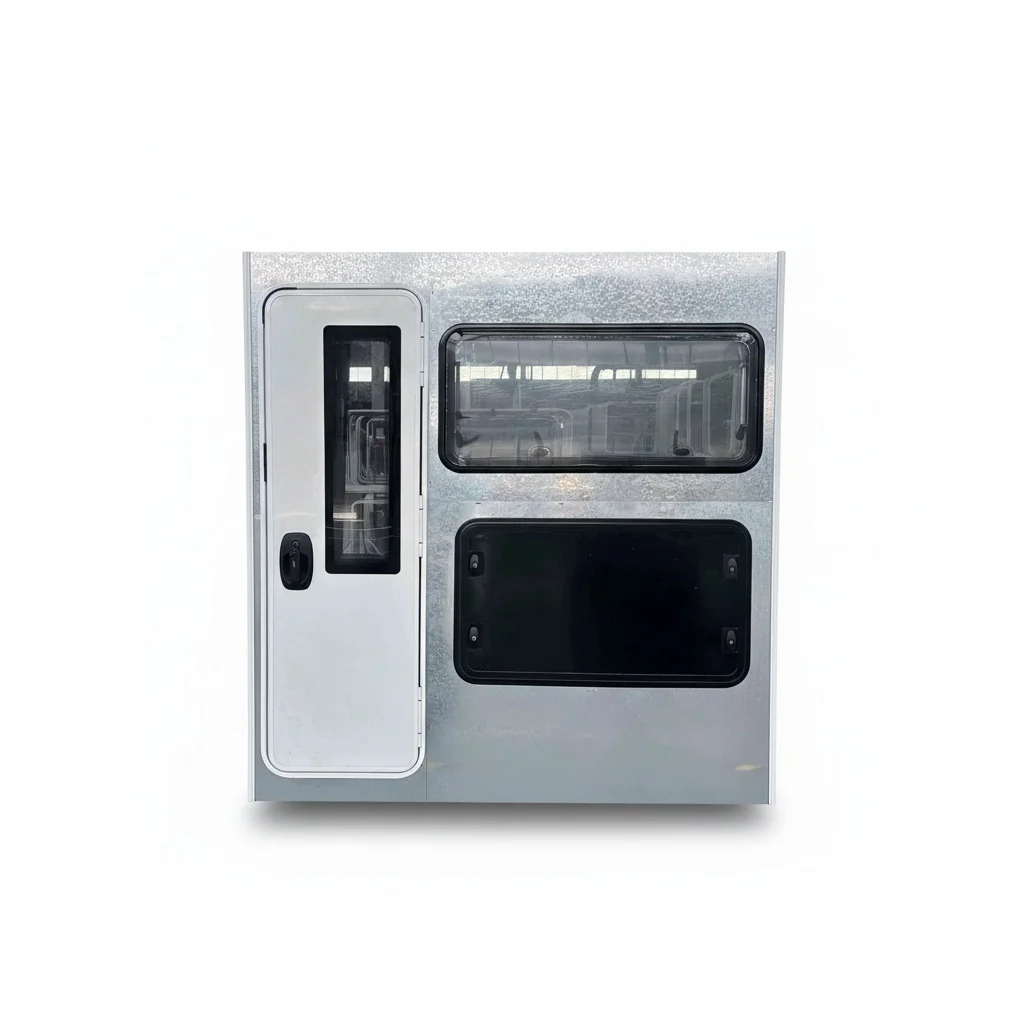 

RV Entry Door, Aluminum Alloy, Double Acrylic Glass, Caravan Door with Trash Can, Waterproof Outdoor Motorhome Door for Camper