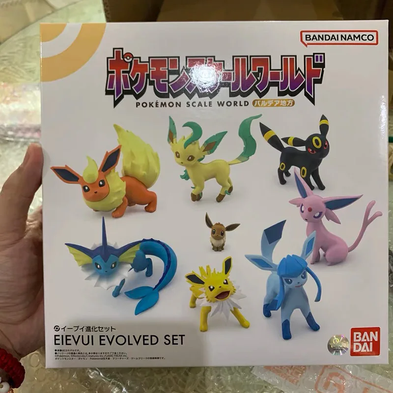 Echte Bandai Scale World Pokemon Anime Figuren Paldea Region Penny Sylveon Eevee Flareon Vaporeon Jolteon Glaceon Espeon Spielzeug