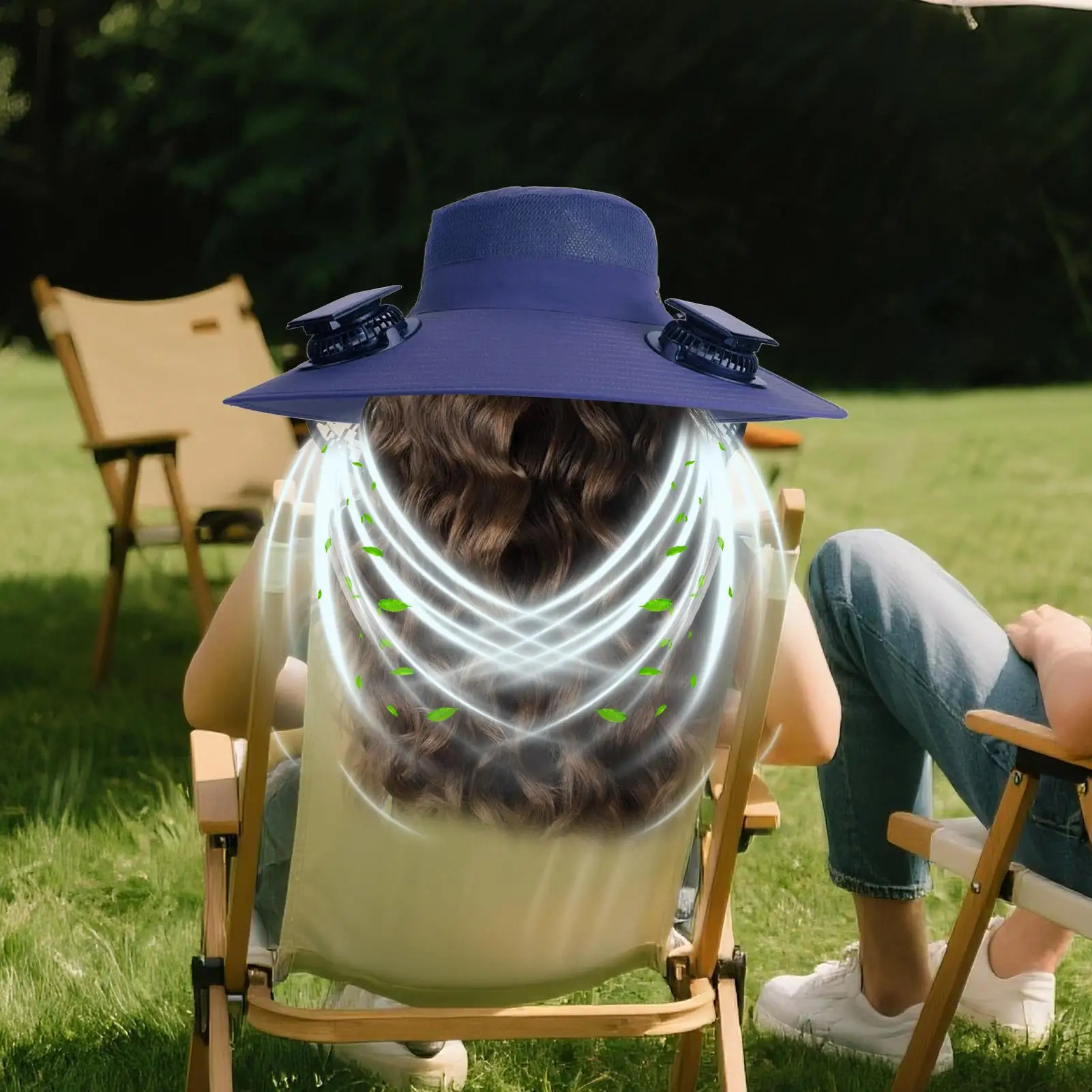 

Solar Fan Outdoor Fishing Hat USB Sun Hat With Solar Powered Fans Breathable Anti-UV Headwear With Waterproof USB Charging For