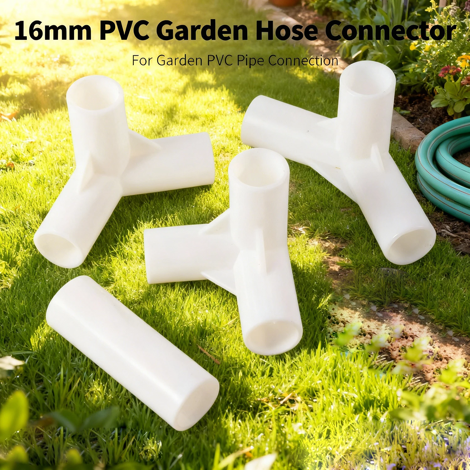 10Pcs ID 16mm Plastic Connector Garden Irrigation Water Coupling Straight 3-Way Type 90/120/135 Degree Three-Dimensional Joint