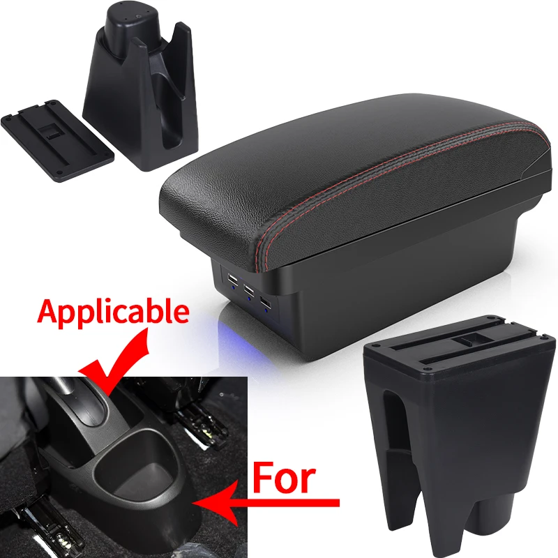 For Peugeot 107/Citroen C1/Toyota Aygo BJ/BYD F0 armrest box Interior Car Armrest Center Storage box USB Car-styling Decorat