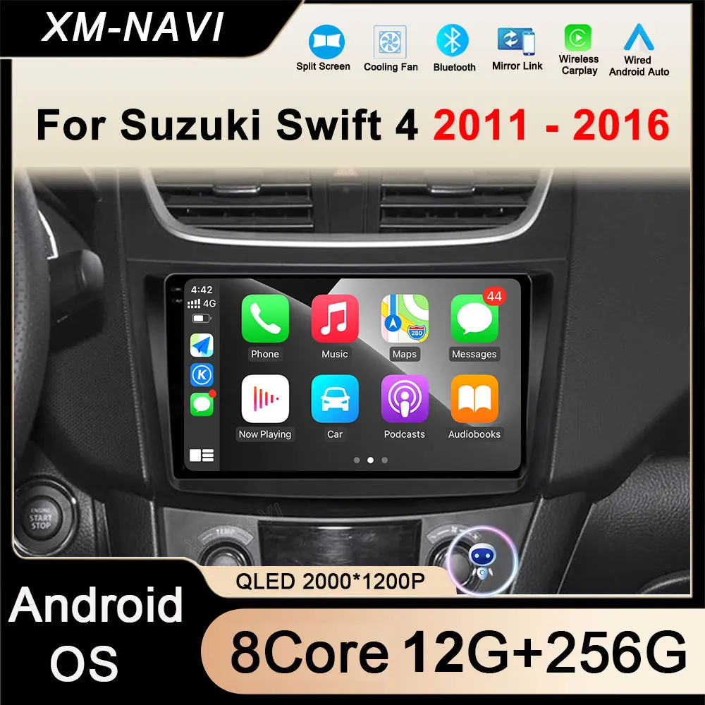 Reproductor de vídeo Multimedia de Radio de coche Android 16 para Suzuki Swift 4 2011 2012 2013 2014 -2016 Audio automático GPS DSP Audio estéreo 2 Din