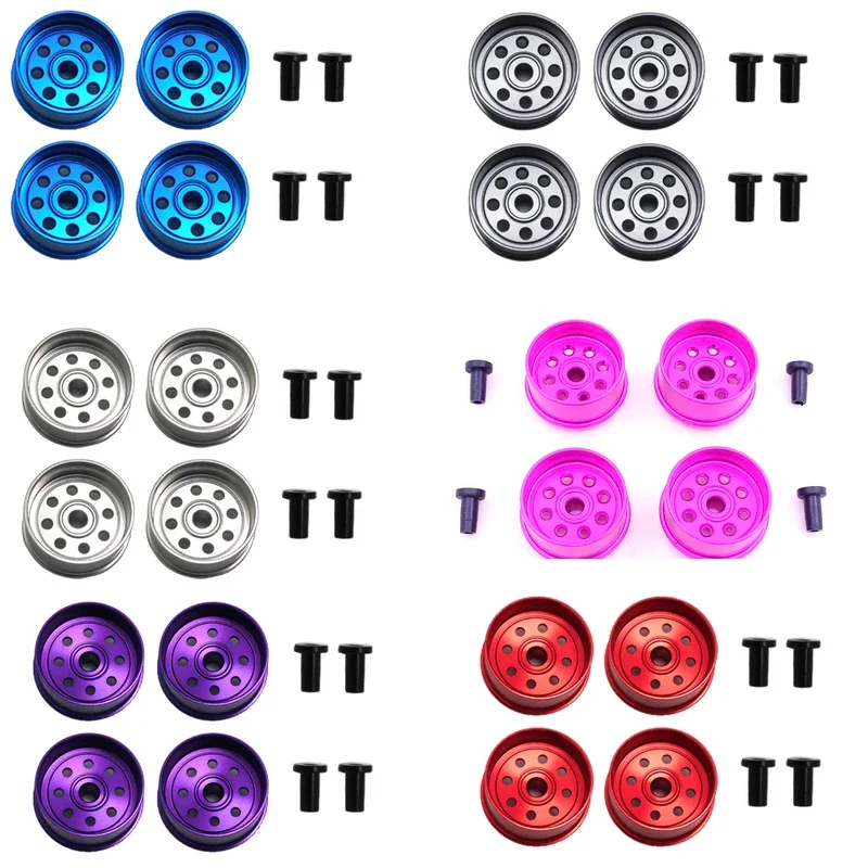 self-made mini 4wd parts aluminium alloy large wheels rims 4pcs for tamiya mini 4wd racing car 324 store