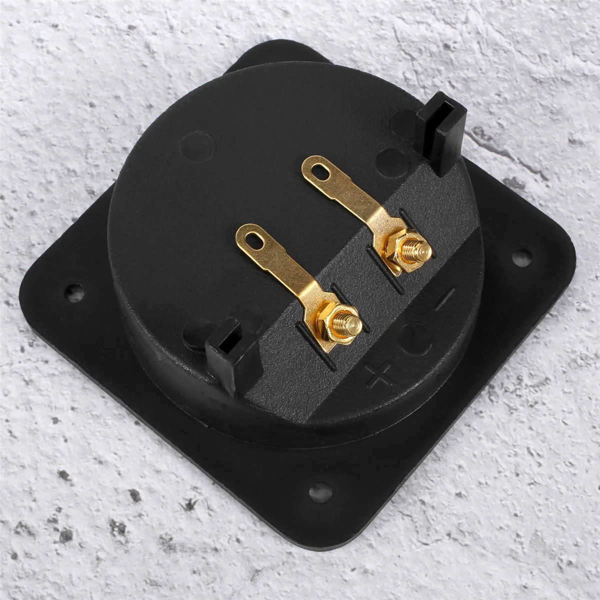 

Durable DIY Home Car Stereo Screw Cup Connectors Subwoofer Plugs 2-Way Speaker Box Terminal Binding Post, 2 pcs Black