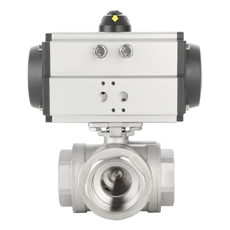 Pneumatic Ball Valve Q614/5-16P Stainless Steel 304 Thread Switching Valve DN15 20 25 32 40 50