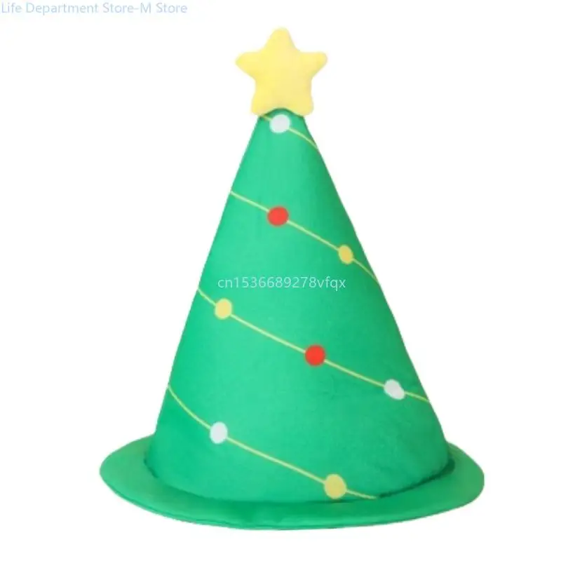 

Christmas Tree Shap Hat Soft Plush Portable for Winter Festivities Daily Use