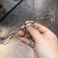 Anti Blue Light Rimless Reading Glasses Men Women Presbyopic Glasses Eyewear Flexible Frameless Ultralight Eyeglasses Fashion