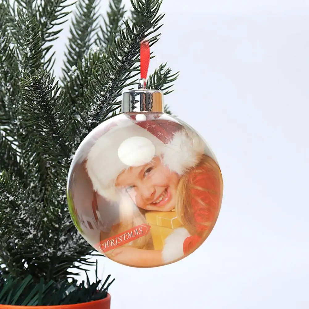 8cm/10cm Christmas Ball Snap-On with Threaded Cap Delicate Christmas Decoration Plastic Fillable Xmas Ball Ornament for Party